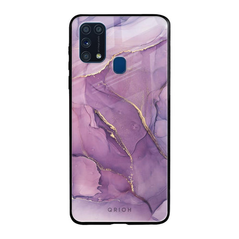 Purple Gold Marble Glossy Case for Samsung Galaxy M31 Prime