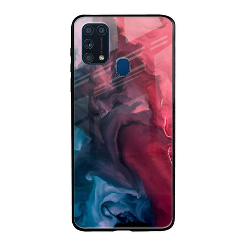 Blue & Red Smoke Glossy Case for Samsung Galaxy M31 Prime