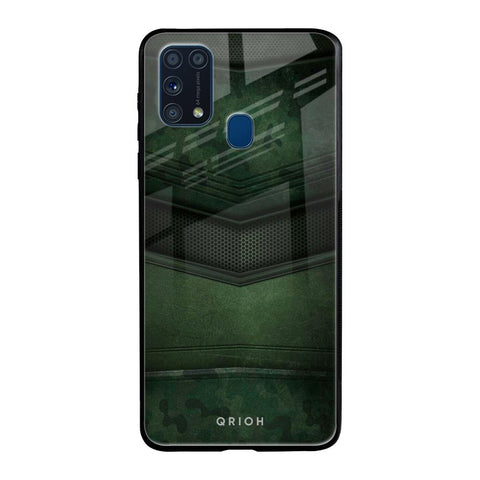 Green Leather Glossy Case for Samsung Galaxy M31 Prime