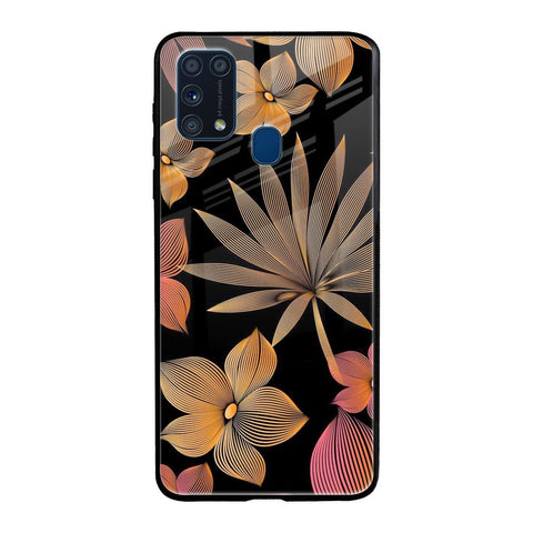 Lines Pattern Flowers Glossy Case for Samsung Galaxy M31 Prime