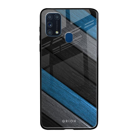 Multicolor Wooden Effect Glossy Case for Samsung Galaxy M31 Prime