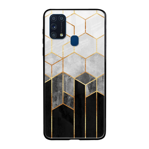 Tricolor Pattern Glossy Case for Samsung Galaxy M31 Prime
