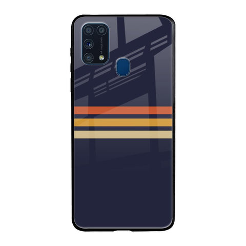 Tricolor Stripes Glossy Case For Samsung Galaxy M31 Prime
