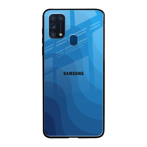Blue Wave Abstract Glossy Case for Samsung Galaxy M31 Prime