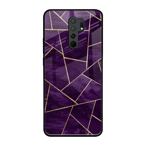 Geometric Purple Glossy Case For Poco M2