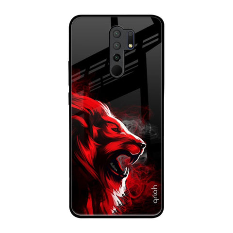 Red Angry Lion Glossy Case for Poco M2