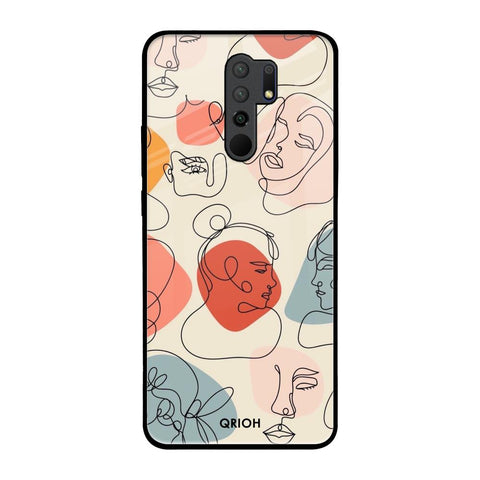 Abstract Faces Glossy Case for Poco M2