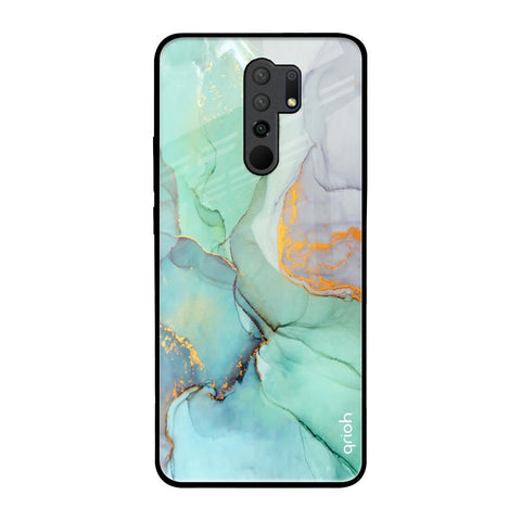 Green Marble Glossy Case for Poco M2