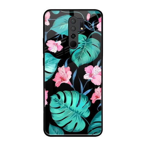 Tropical Leaves & Pink Flowers Glossy Case for Poco M2