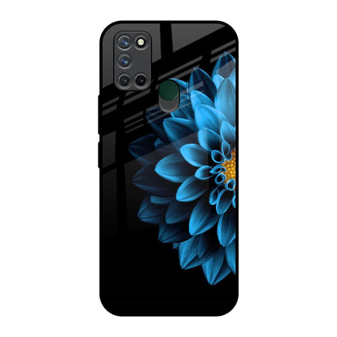 Half Blue Flower Glossy Case for Realme 7i