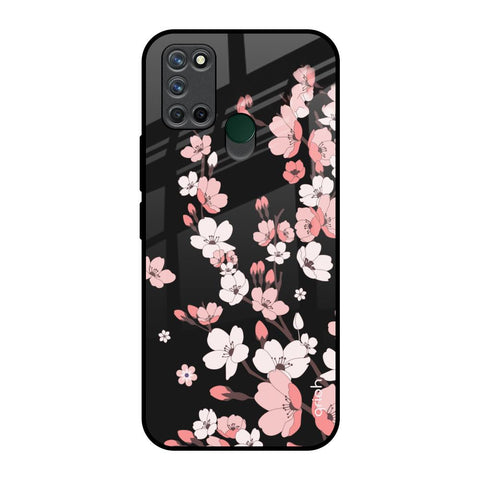 Black Cherry Blossom Glossy Case for Realme 7i