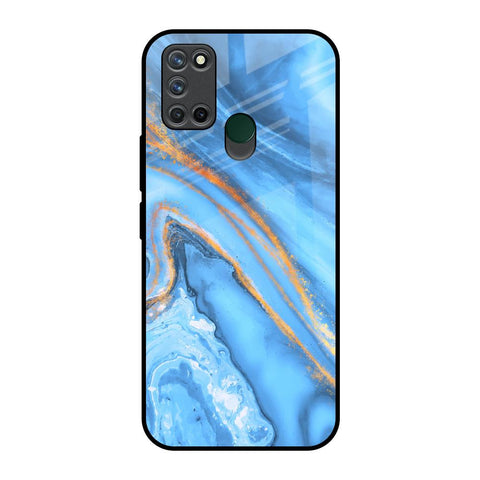 Vibrant Blue Marble Glossy Case for Realme 7i