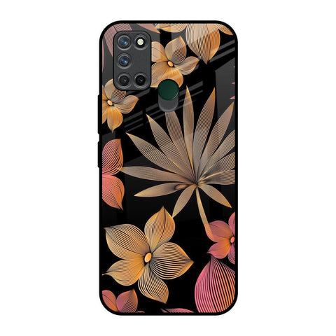 Lines Pattern Flowers Glossy Case for Realme 7i