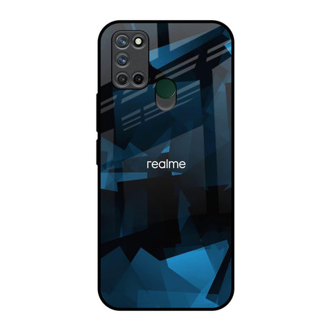 Polygonal Blue Box Glossy Case For Realme 7i