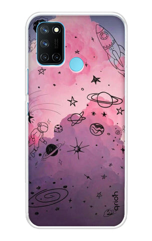 Space Doodles Art Soft Cover For Realme 7i