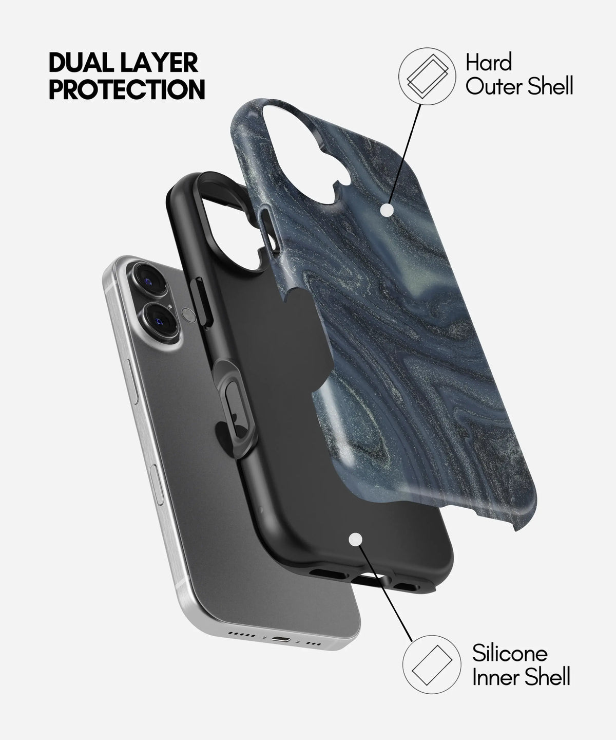 Cosmic Drift Premium Tough Shining Phone Case (Double Layer) Available For All iPhone Models