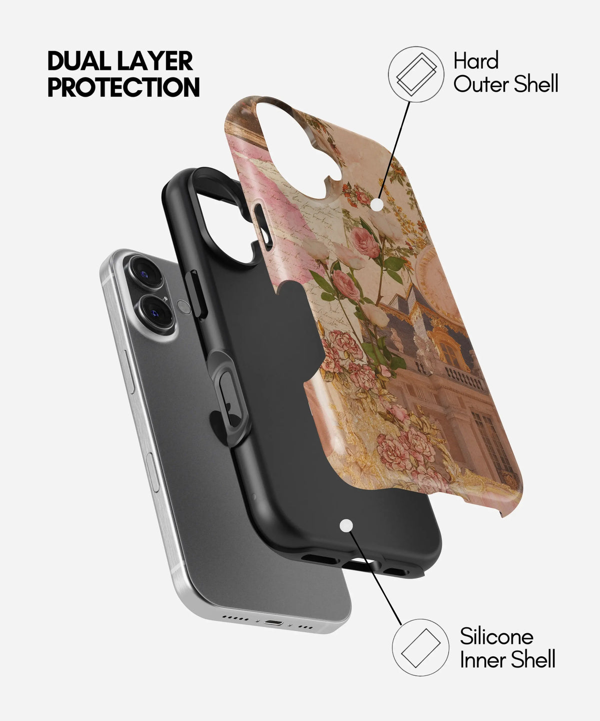 Roses & Royalty Premium Tough Shining Phone Case (Double Layer) Available For All iPhone Models