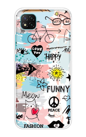 Happy Doodle Soft Cover for Poco C3