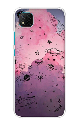 Space Doodles Art Soft Cover For Poco C3