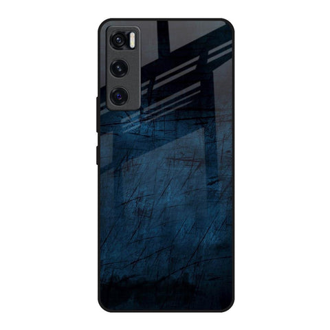 Dark Blue Grunge Glossy Case for Vivo V20 SE