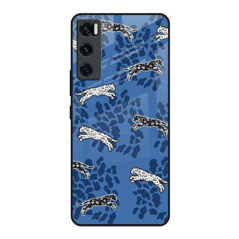 Blue Cheetah Glossy Case for Vivo V20 SE