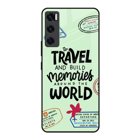 Travel Stamps Glossy Case for Vivo V20 SE