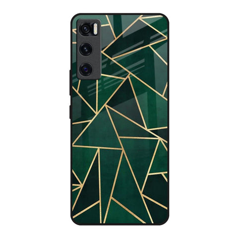 Abstract Green Glossy Case For Vivo V20 SE