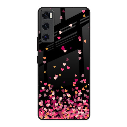 Heart Rain Fall Glossy Case For Vivo V20 SE