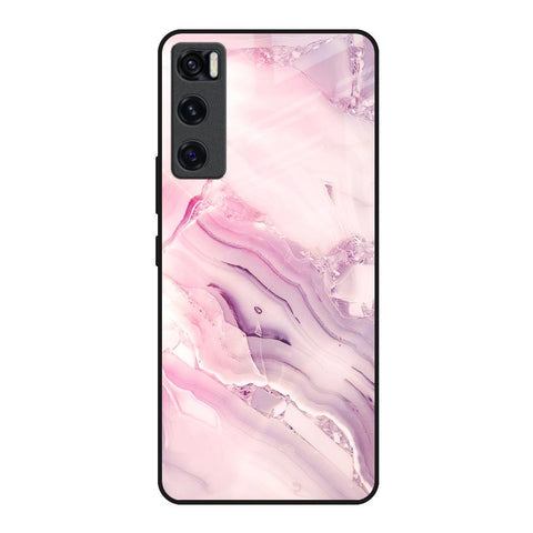 Diamond Pink Gradient Glossy Case For Vivo V20 SE