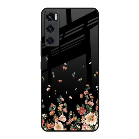 Floating Floral Print Glossy Case for Vivo V20 SE