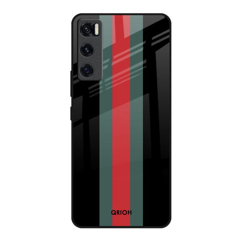 Vertical Stripes Glossy Case for Vivo V20 SE