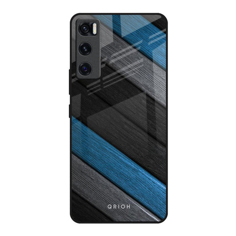 Multicolor Wooden Effect Glossy Case for Vivo V20 SE