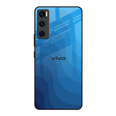 Blue Wave Abstract Glossy Case for Vivo V20 SE