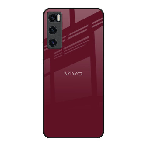 Classic Burgundy Glossy Case for Vivo V20 SE