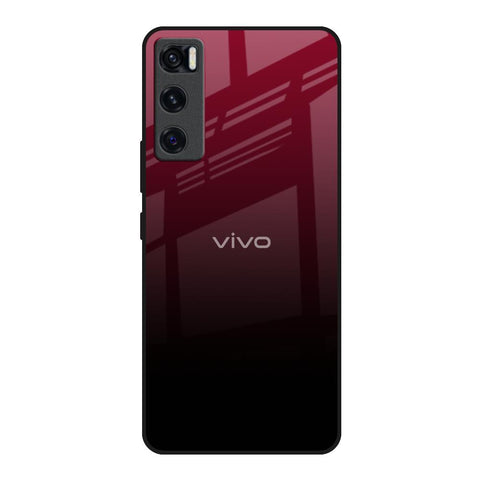 Wine Red Glossy Case For Vivo V20 SE