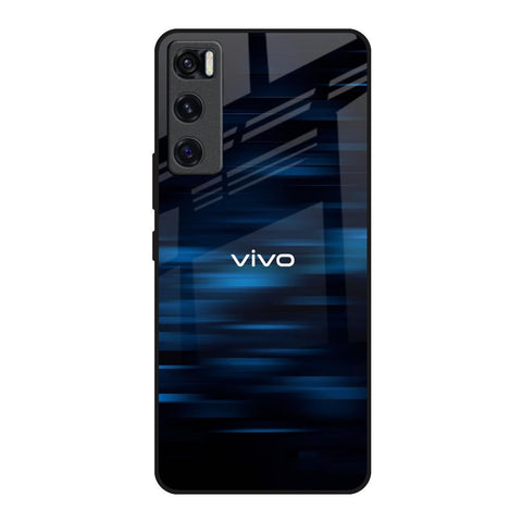 Blue Rough Abstract Glossy Case for Vivo V20 SE