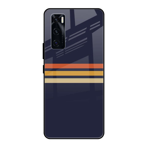 Tricolor Stripes Glossy Case For Vivo V20 SE