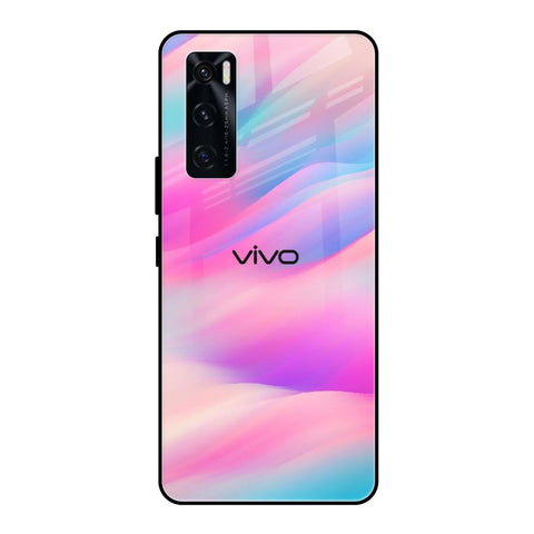 Colorful Waves Glossy case for Vivo V20 SE