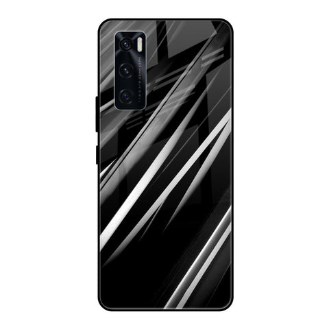 Black & Grey Gradient Glossy Case For Vivo V20 SE