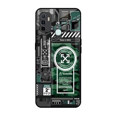 Green Camo Circuit Glossy Case for Oppo A33