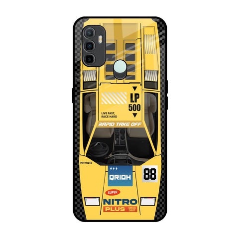 Yellow Racing Car Glossy Case for Oppo A33