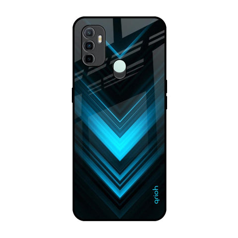 Vertical Blue Arrow Glossy Case For Oppo A33