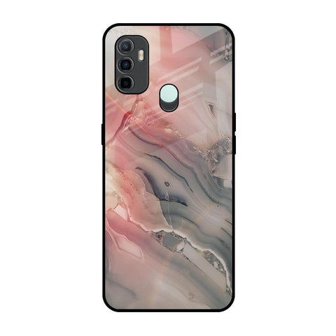 Pink And Grey Marble Glossy Case For Oppo A33
