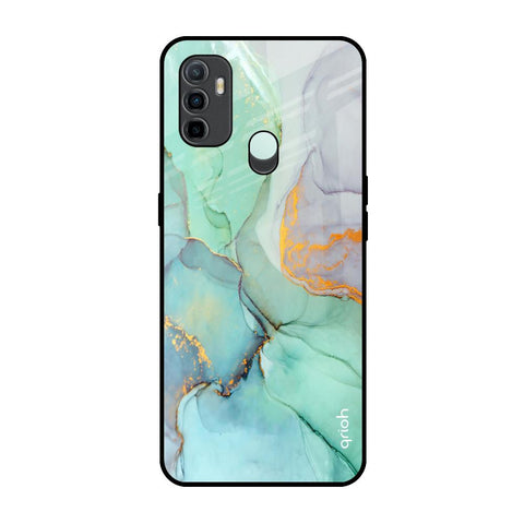 Green Marble Glossy Case for Oppo A33