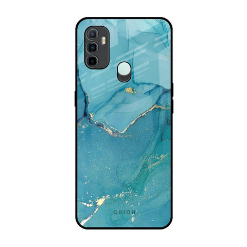 Blue Golden Glitter Glossy Case for Oppo A33