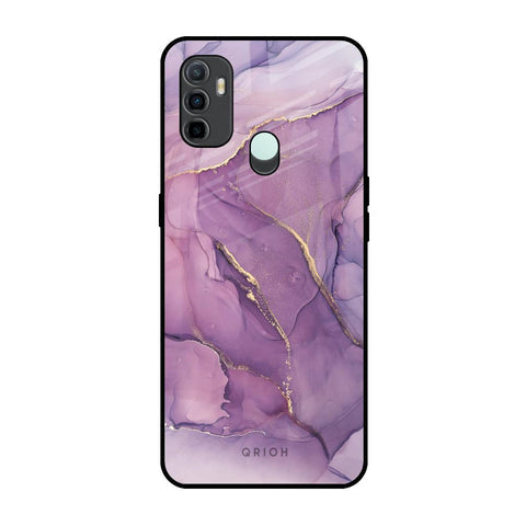 Purple Gold Marble Glossy Case for Oppo A33
