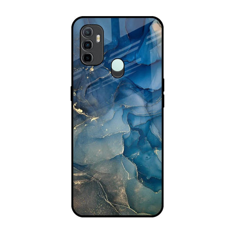 Blue Cool Marble Glossy Case for Oppo A33