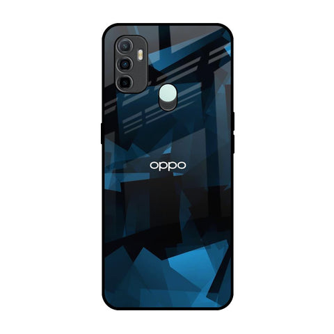 Polygonal Blue Box Glossy Case For Oppo A33