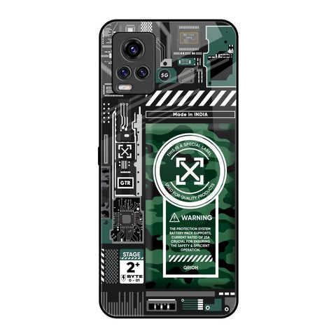 Green Camo Circuit Glossy Case for Vivo V20 Pro