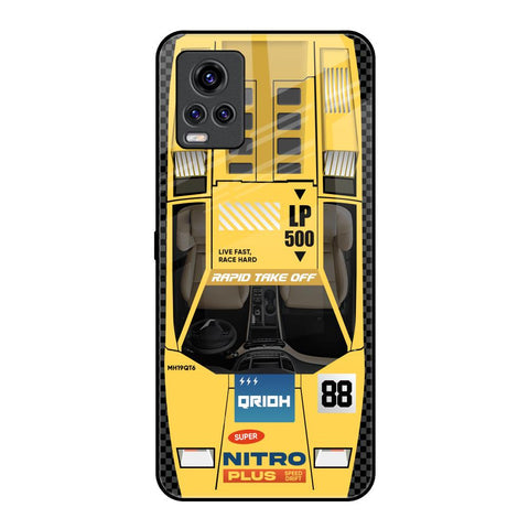 Yellow Racing Car Glossy Case for Vivo V20 Pro